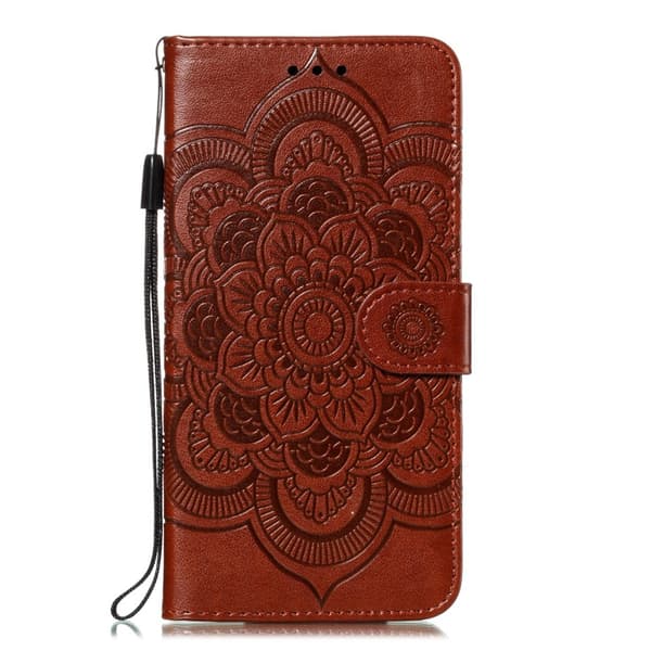 iPhone 11 Pro - Plånboksfodral Mandala - Brun Brown Brun