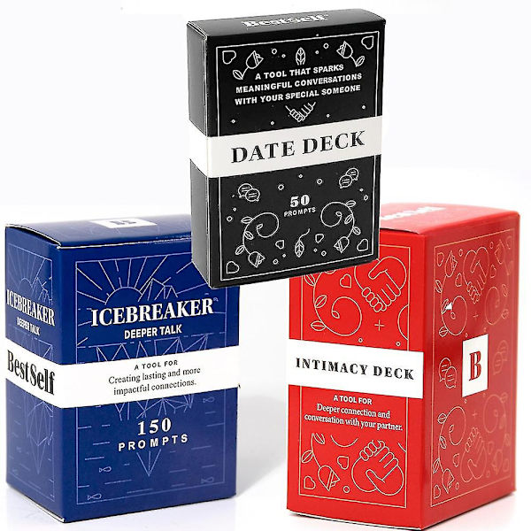 Icebreaker Deeper Talk Game Date Deck Intimacy Conversation Starter Deck Tehokas työkalu suhteiden luomiseen ja vahvistamiseen