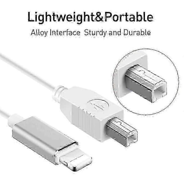 1m 8-Pin til USB-B MIDI-kabel til iPad / iPhone