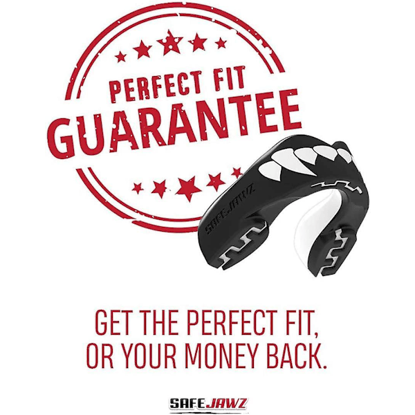 Mundbeskytter Slim Fit, Mundbeskytter til Voksne og Juniorer med Etui til Boksning, MMA, Rugby, Kampsport, Judo, Karate, Hockey og Alle Kontaktsportsgrene - Sort