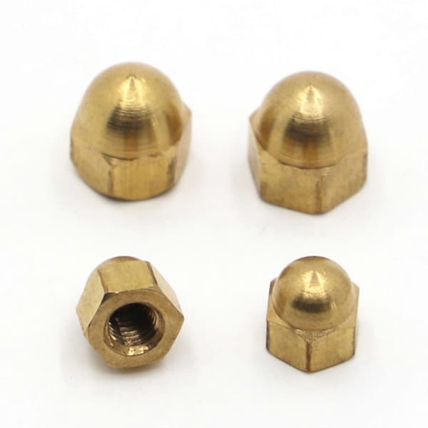 M3 M4 M5 M6 M8 M10 M12 M14 M16 DIN1587 Messing Koppmutter Hetter Messing Hette Type Kobber Mutterdeksel Halvsirkel Koppmuttere
