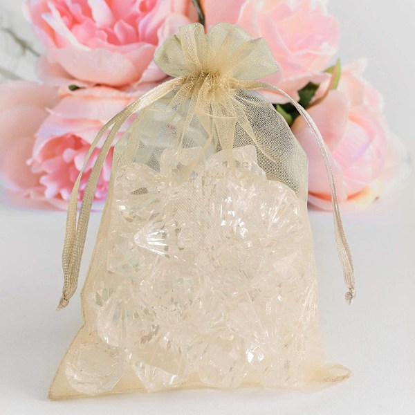 INF Organza poser 7x9 cm 50-pakning Champagne Champagne