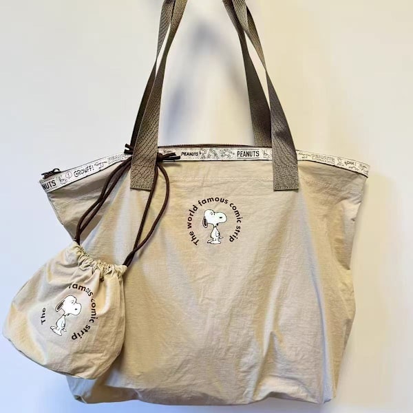 Japansk sød rejsetaske med stor kapacitet, bagagetaske der kan sættes på en trolley, bærbar foldbar sportstaske, trendy Khaki