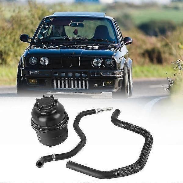 E30 E46 E36 323I 325 Ohjaustehostimen nestesäiliö ja letku Black