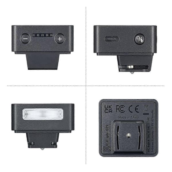 iM20 Mini On-Camera Flash Kamera Speedlite 5 Strømniveauer 3s Genbrugstid 440 Fuld Effekt Flash