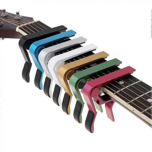 2025 Universal Gitarr Capo Snabbkoppling Klämma Nyckel Legering för Akustisk Klassisk Gitarr white