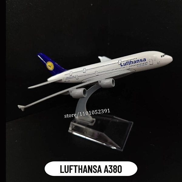1:400 Skala Metal Flyvemaskine Replika DHL Boeing 757 Flyvemaskine Diecast Model Flyvemaskine Hjemmekontor Miniature Legetøj til Børn - Perfekt 12.Lufthansa A380