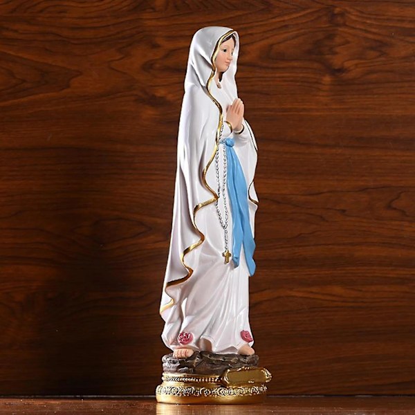 Roomalaiskatolinen veistos hartsi pöytäpatsas koristeellinen hahmo Neitsyt Maria Lourdesin patsas 30 cm korkea