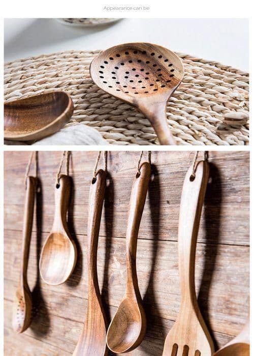 Köksredskap - Ej specificerat - 7-delars set *3 - Trä - Non-stick - Samtida