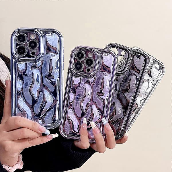 Elektroplettering Meteorit Tekstur TPU Telefoncover Black For iPhone 8 Plus / 7 Plus