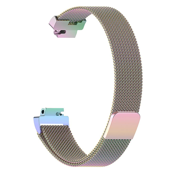 Rostfritt stål Magnetisk tunn mesh watch Handledsrem kompatibel Fitbit Inspire Hr Multicolor L