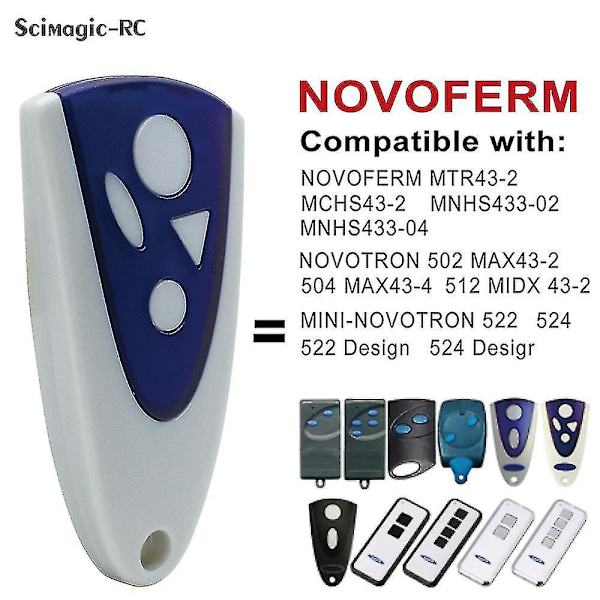 3 stk. Novoferm Novotron 502 Max43-2 504 Max43-4 512 Mix 43-2 Garageport Fjernbetjening 43392mhz Rullende Kode Mnhs433 Mchs43 [DB] 1pcs