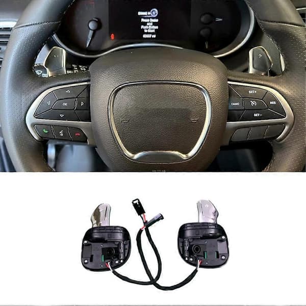 Bilrat Paddle Shifter Erstatning til Dodge Challenger Hellcat 2015-2020 Tilbehør Black & silver