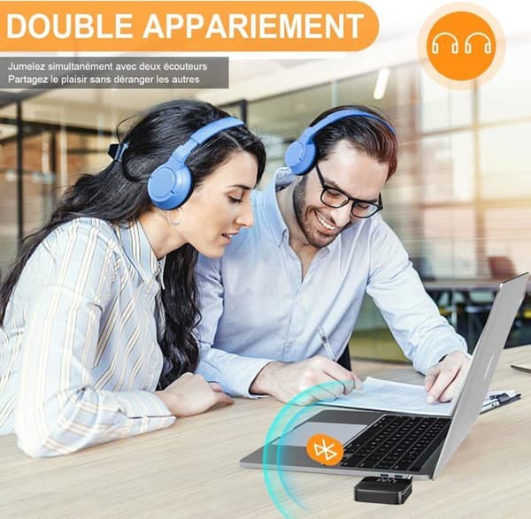 Bluetooth 5.0-sender og -mottaker, Bluetooth-lydadapter, digital optisk sender og 3,5 mm RCA-lydadapter, A[J59]