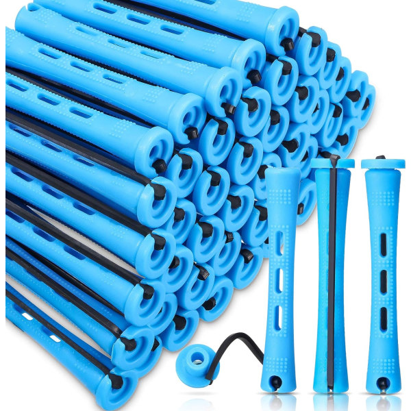 60 Pieces Long Perm Rods (Blue, 0.35 Inch) Plastic Hair Perm R