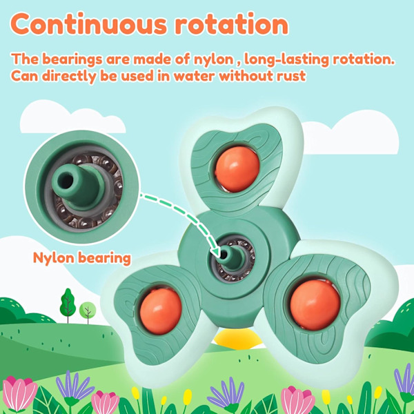 Bordplate Sutt-Spinner Leke, Søt Dyr Sutt-Spinner Leke, Flyreise, Sansestimulerende Leke og Perfekt Gave (4-pakning)