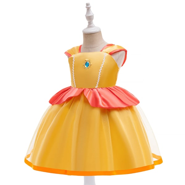 Daisy Princess Kjole Til Jenter Anime Spill Kostyme Prinsesse Rollespill Maskerade Kjole Barn Tutu Skjørt Halloween Karneval Klær ASMR09 ASMR090 6-7Y Size 130