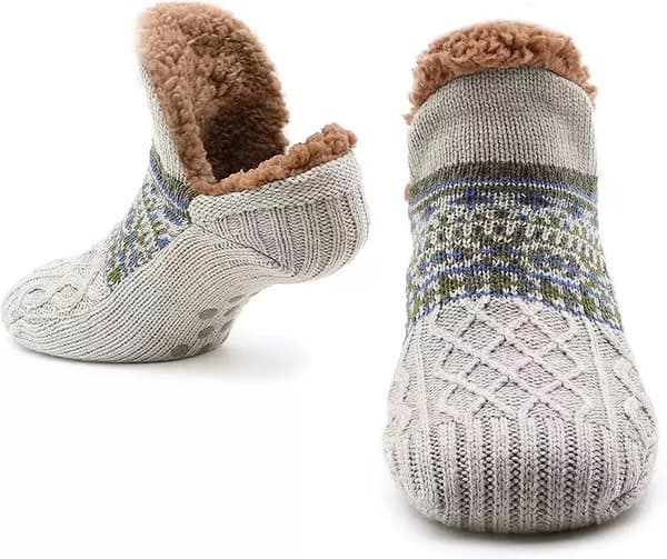 Varme og Hyggelige Sokker med For - Vinter Sokker Grå Grey gr\u00e5