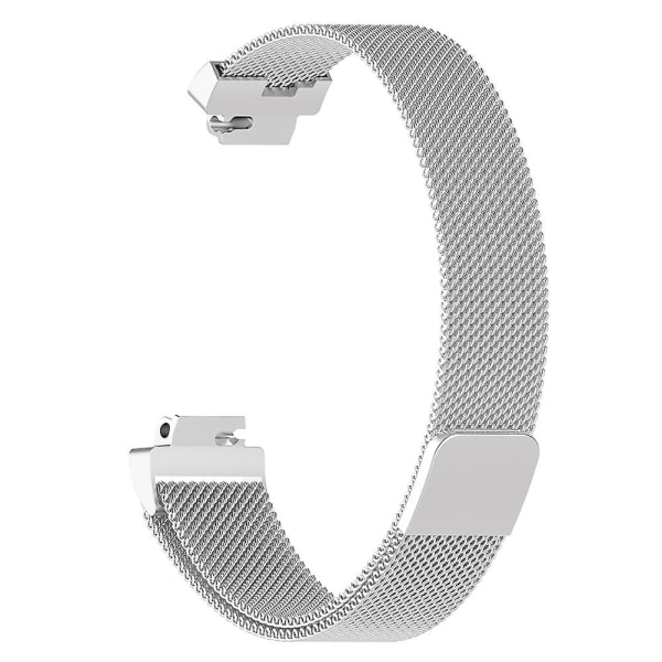 Rostfritt stål Magnetisk tunn mesh watch Handledsrem kompatibel Fitbit Inspire Hr Silver L
