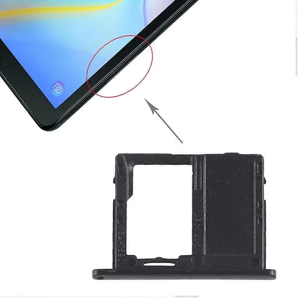 Til Galaxy Tab A 10.5 tommer T590 (WIFI-version) Micro SD-kortbakke (sort) Black