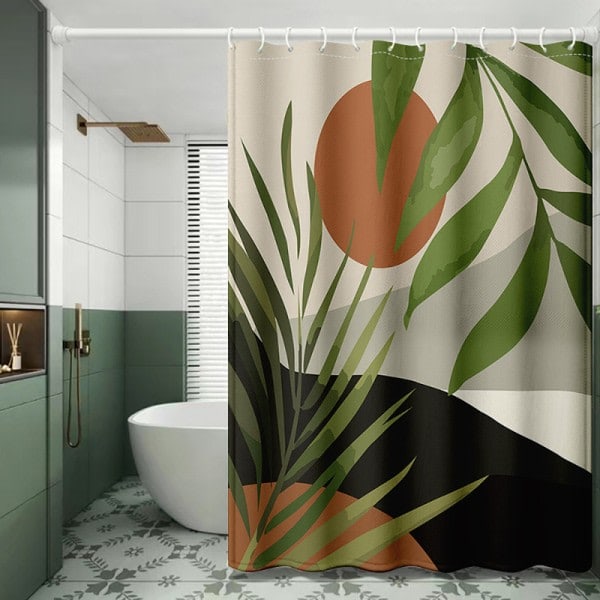 Textil Anti-mögel Vattentäta Tvättade Duschdraperier (med duschdraperiringar) (Tillverkade av polyestertyg) (flera storlekar) 180cm*200cm