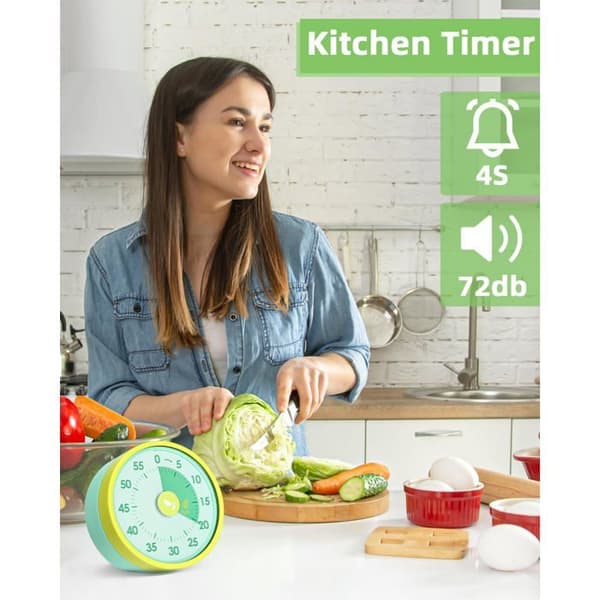 Visuel Timer til Børn, 60-Minutters Visuel Timer, Skrivebordstimer til Børn, Visuel Timer, Klasseværelsestimer