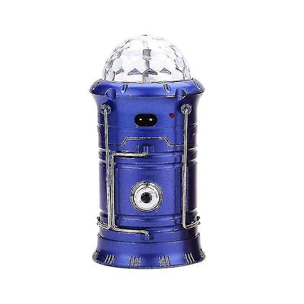 Solcellsdriven LED-lykta Uppladdningsbar Utomhus Camping Ficklampa Fackla Scen Discolampa