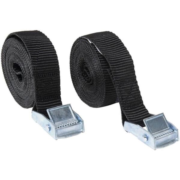 2,5m x 25mm 2-delt skraldespændebånd - Laststropper - Sort spændebånd