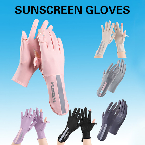 Sykkelhansker for kvinner UV-beskyttelse Sommer Anti-Solbrenthet Tynn A C
