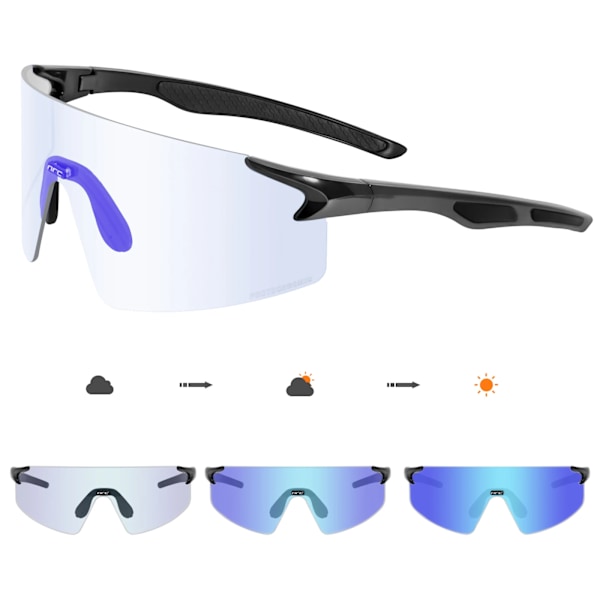 NRC Photochromic Pyöräilylasit Miesten Pyöräilylasit MTB Pyöräily Urheilu Aurinkolasit Polkupyörälasit Ulkoilulasit Gafas Ciclismo Tyyppi 1(.407) Type 1(.407) photochromic-1lens(.407)