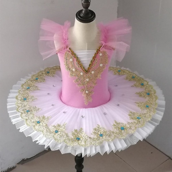 Professionell Ballerina Balett Tutu För Barn Barn Barn Flickor Vuxna Kvinnor Pannkaka Tutu Danskostymer Balettklänning Flickor-i pink Height 130 - 140cm