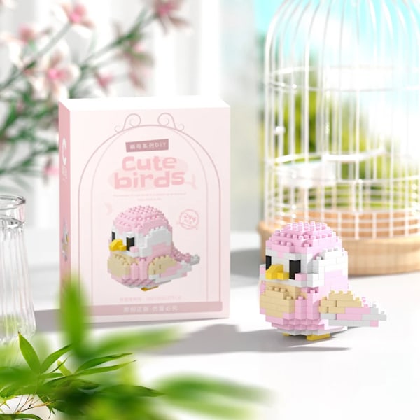 Mini Byggeklodser 3D Fugleserie Sød Papegøje Model Klodser som Bordpynt Legetøj 8917