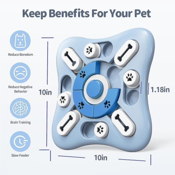 Hunde Puzzle Legetøj til Store, Mellemstore og Små Hunde, Interaktivt Hundelegetøj til IQ Træning og Mental Stimulering