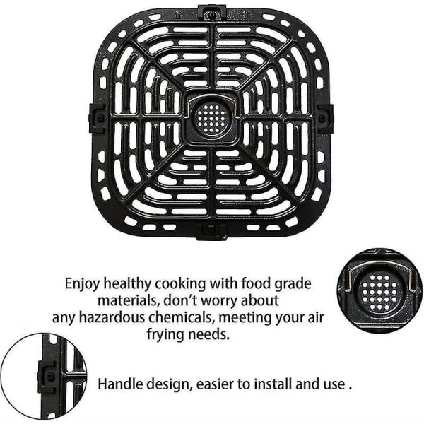 Ilmakypsennin Korvikegrillin Ristinen Instant Vortex Plus 6qt Ilmakypsennin Ilmakypsennin Osien Crisper-levy Paistotarvikkeet
