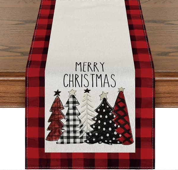 Akvarelli punainen ja musta Buffalo Plaid Christ