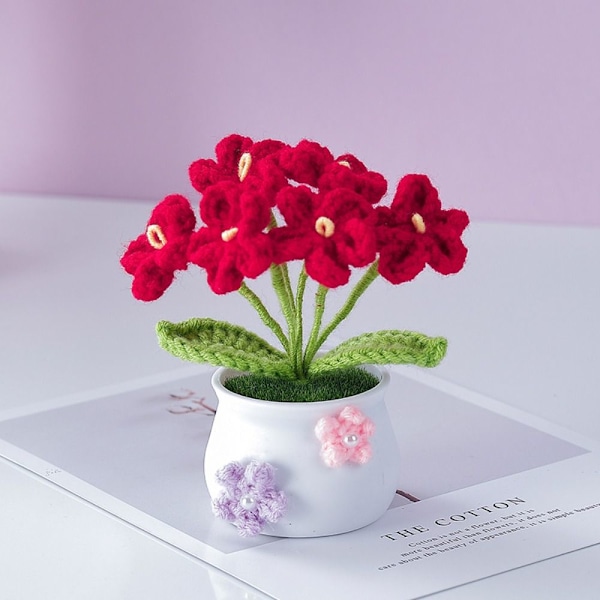 Heklet strikkede blomsterpotter Tulipanplanter i potte 7 7 7 7 7