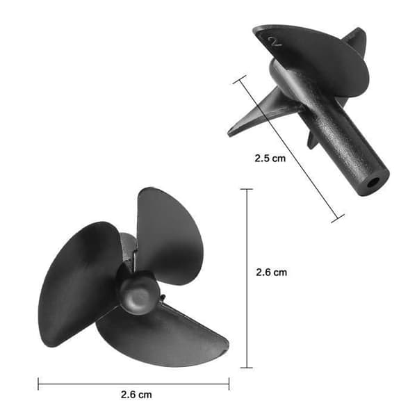 Fiskebåt Tilbehør - Erstatningspropeller, 3-blads Propell, RC Båtpropeller (1 Par Propeller)