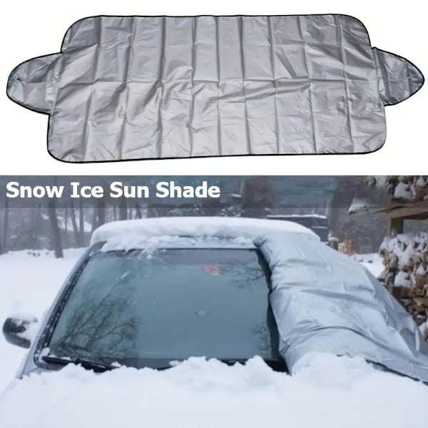 Vinterbils Snöskydd Bärbar Vikbar Vindruteöverdrag Snöskydd för att Förhindra Tung Snö på Vintern