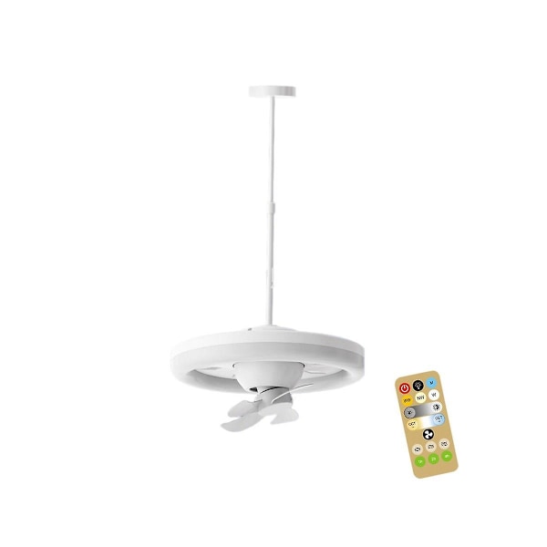 Ceiling Fan Light 60w 3-speed Cooling Fan Ceiling Light Remote Control E27 Lamp Holder Electric Fan