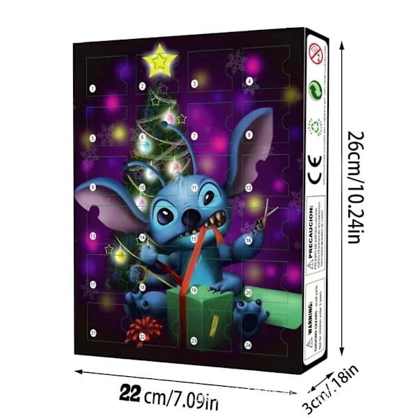 Julkalender Lilo och Stitch Leksak Blind Box 24 Dagars Nedräkning Julkalender Semesterpresenter Style 6