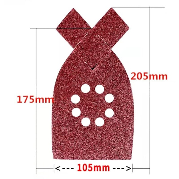 50-pak sandpapir til Black & Decker KA220G KA230 musesandpapir korn 40, 60, 80, 100, 120
