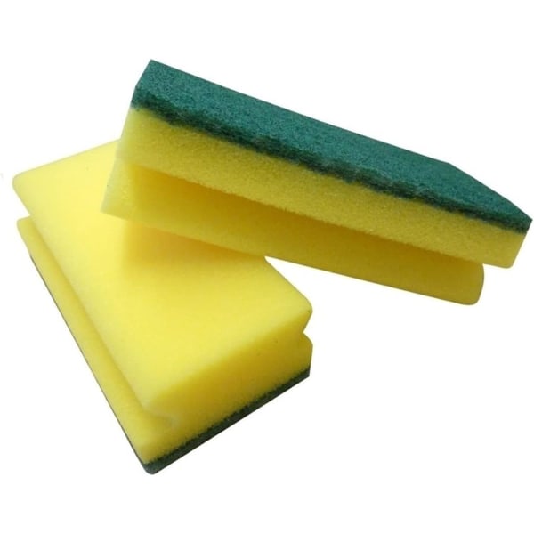 Cleaning sponge (pack of 10), yellow & green