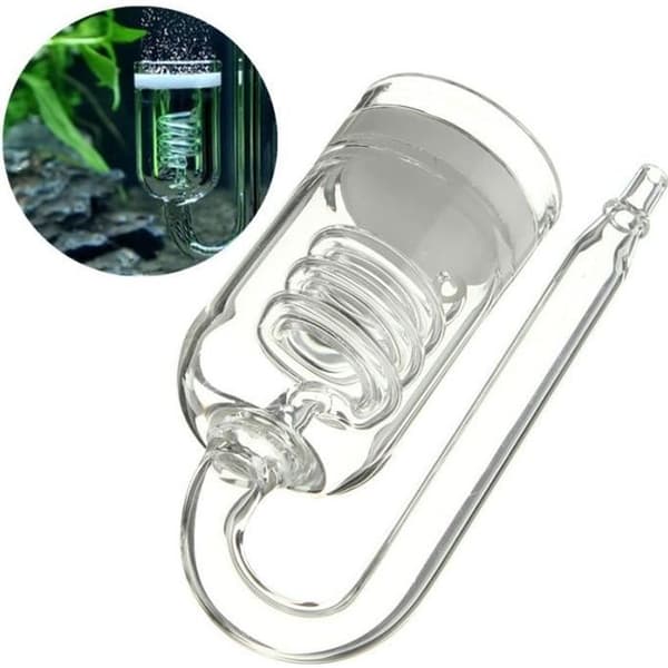 TEMPSA CO2 Diffuser Glas Spiral 60L-300L Akvarieväxt Fisk Dränkbar Atomizer