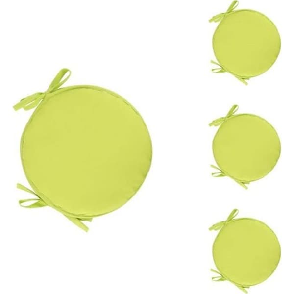 Stolputer - FABLCREW - Sett med 4 - Runde - Grønne - Ø38 cm