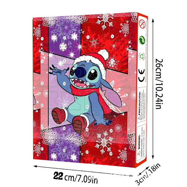 Julkalender Lilo och Stitch Leksak Blind Box 24 Dagars Nedräkning Julkalender Semesterpresenter Style 9