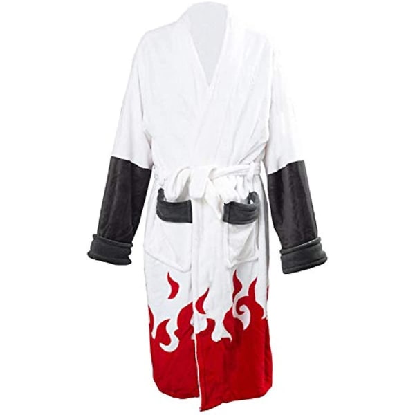 Karnestore Men s Naruto Namikaze Minato Akatsuki Kimono Morgonrock Fleece Vinter Lounge Krage Scarf Pyjamas Sovkläder