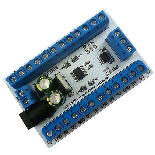8Ch Rs485 Modbus Rtu Temperaturkontrollsensor Fjärr Digital Modul PLC R4DCB08
