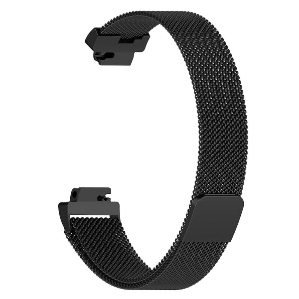 Rostfritt stål Magnetisk tunn mesh watch Handledsrem kompatibel Fitbit Inspire Hr Black L