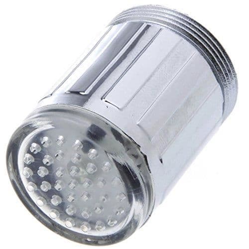 LED-kran - 7 skiftende farger - Vaskedyse - Temperatursensor - Luftblander