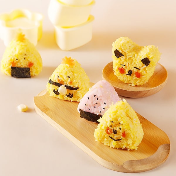 7 stk. Form Onigiri Risball Trykk Trekantet Sushi Maker Pink